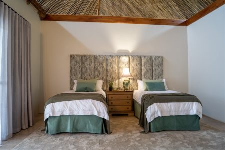 Twin-bed guest room at Tolile Lodge